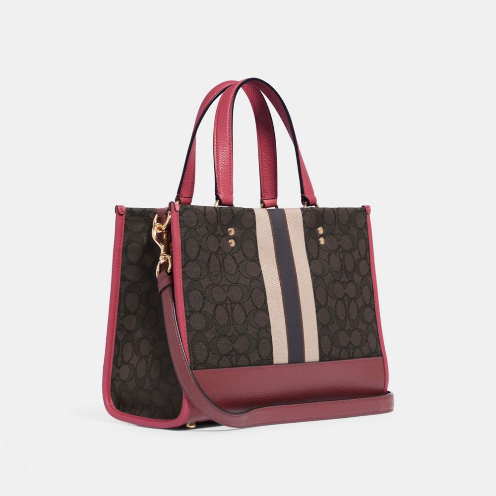 Fourre Tout Dempsey En Jacquard Signature Avec Rayure Et écusson Coach