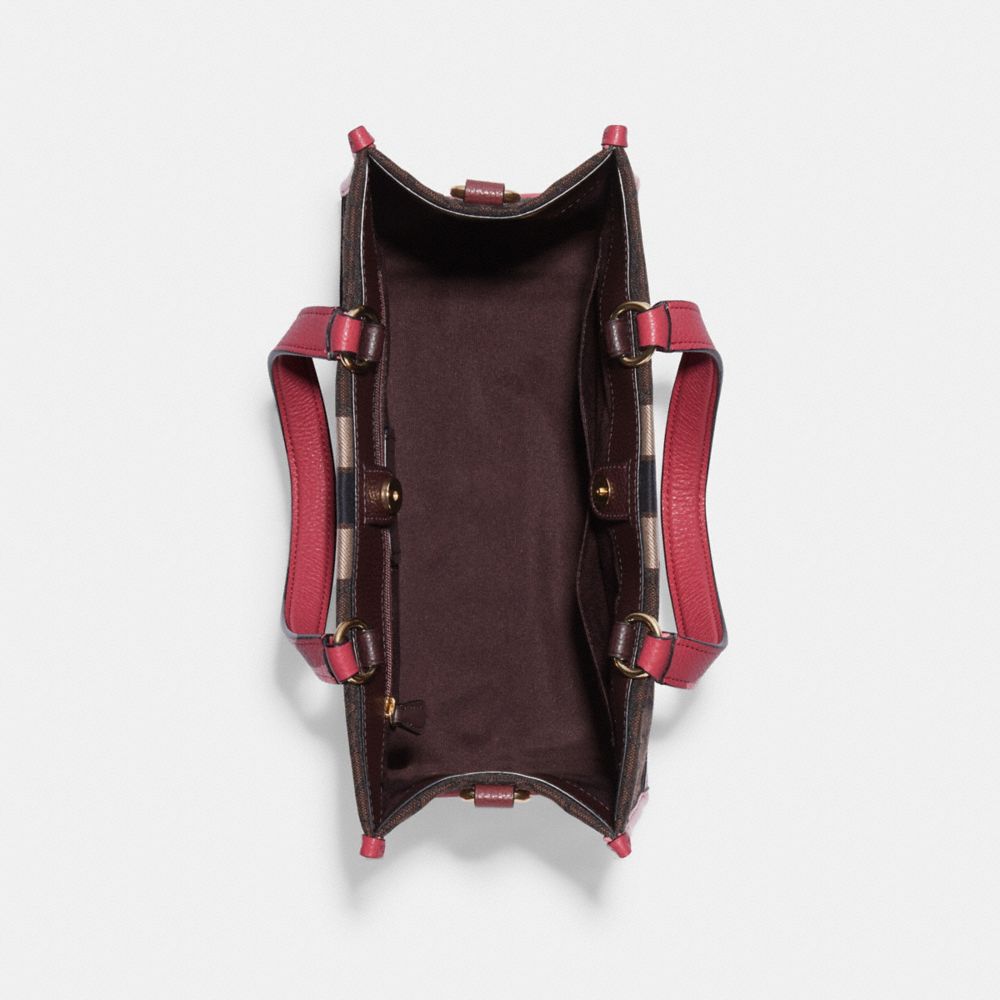Fourre Tout Dempsey En Jacquard Signature Avec Rayure Et écusson Coach