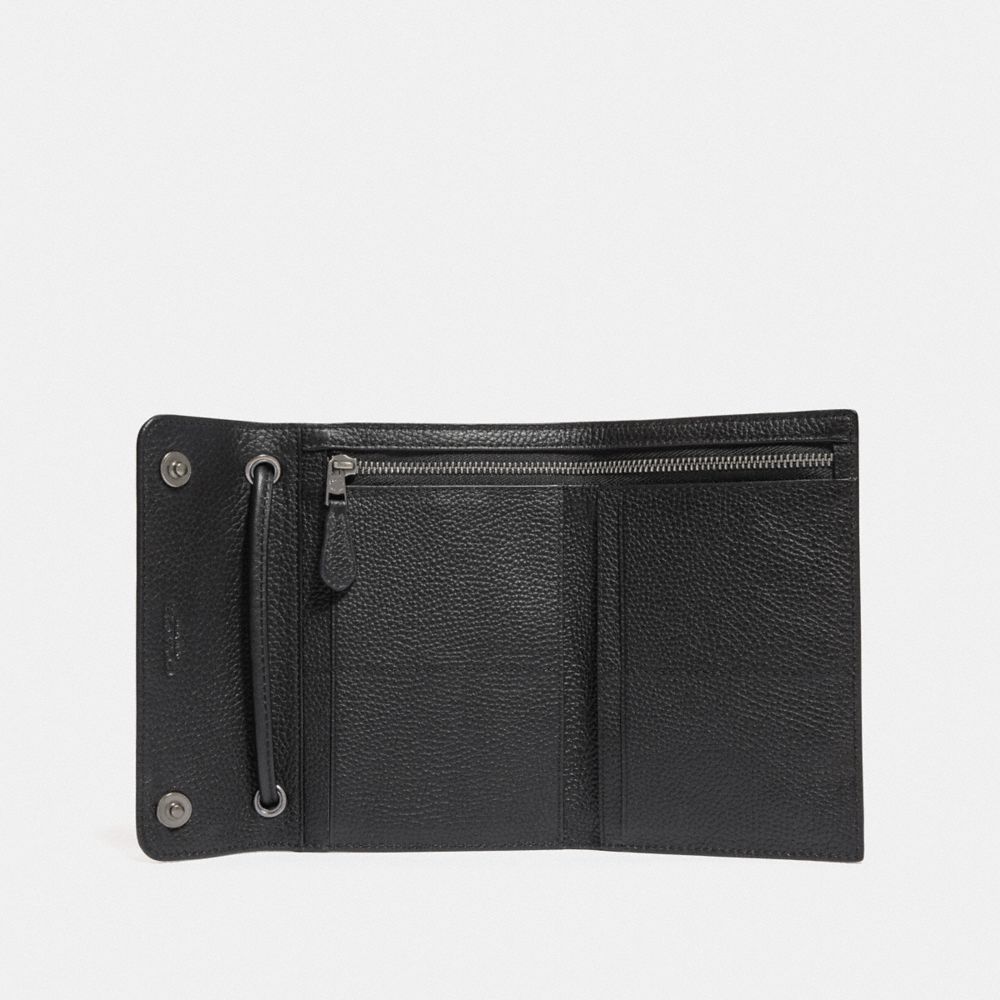 Coach Black Men's Travel Wallet In Signature Leather 66864 BLK