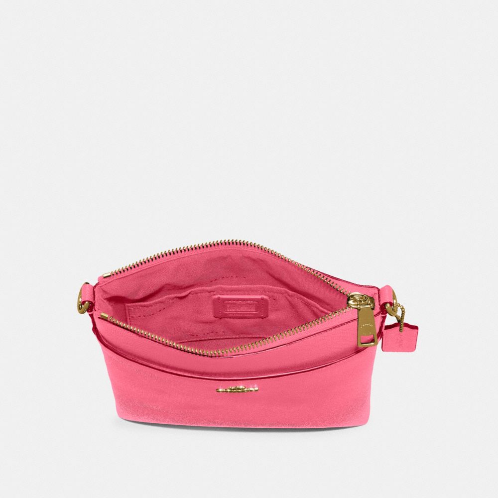 COACH®,Kitt Messenger Crossbody,Leather,Pouch,Crossbody,Logo,Gold Metal,Casual,,Inside View,Top View