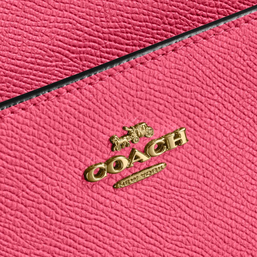 COACH®,Kitt Messenger Crossbody,Leather,Pouch,Crossbody,Logo,Gold Metal,Casual,,Closer View