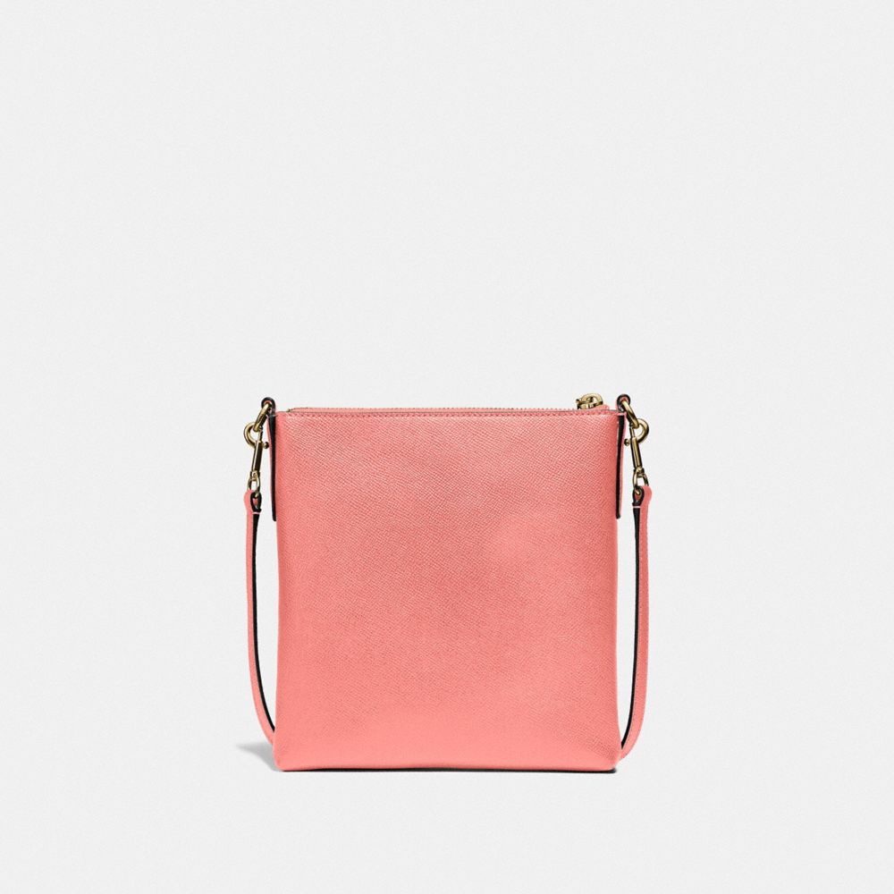 COACH®,Kitt Messenger Crossbody,Leather,Pouch,Crossbody,Logo,Gold Metal,Casual,,Back View