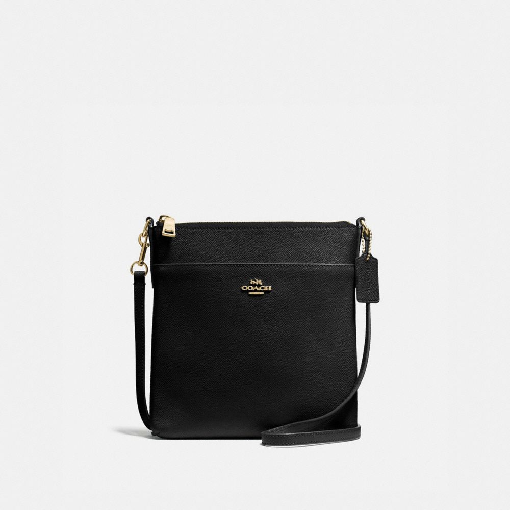 COACH®,KITT MESSENGER CROSSBODY,Small,Gold/Black,Front View