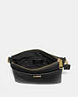 COACH®,KITT MESSENGER CROSSBODY,Crossgrain Leather,Small,Gold/Black,Inside View,Top View