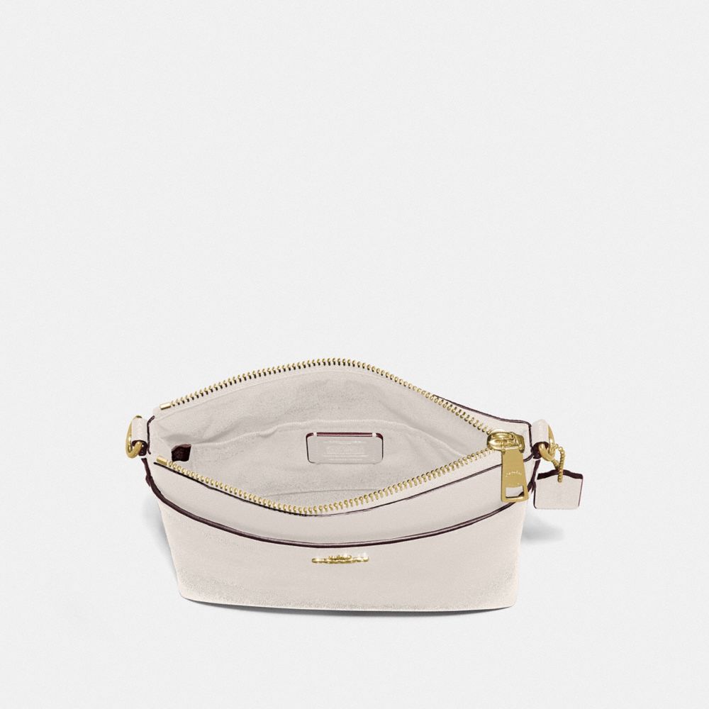 COACH®,KITT MESSENGER CROSSBODY,Small,Gold/Chalk,Inside View,Top View