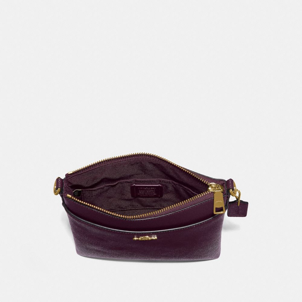 COACH®,Kitt Messenger Crossbody,Leather,Crossbody,Logo,Metal,Gold Metal,Casual,,Inside View,Top View