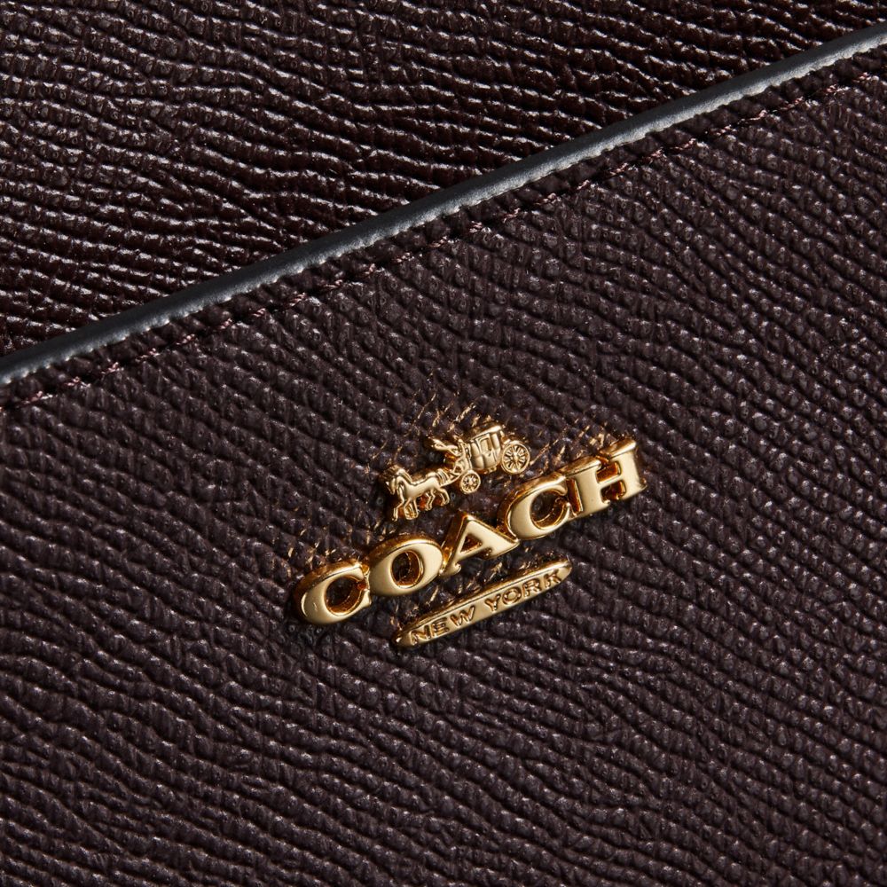 COACH®,Kitt Messenger Crossbody,Leather,Crossbody,Logo,Metal,Gold Metal,Casual,,Closer View