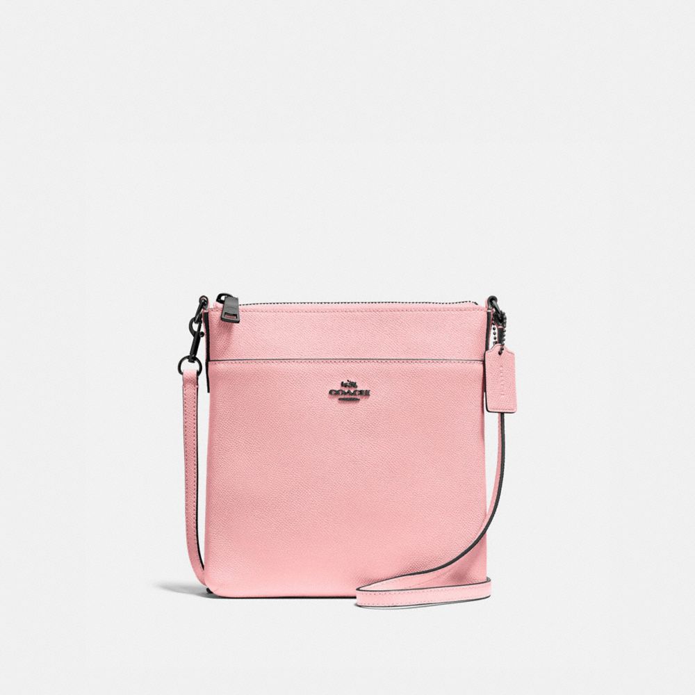 COACH®,KITT MESSENGER CROSSBODY,Small,Pewter/Vintage Pink,Front View