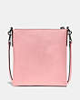 COACH®,KITT MESSENGER CROSSBODY,Crossgrain Leather,Small,Pewter/Vintage Pink,Back View