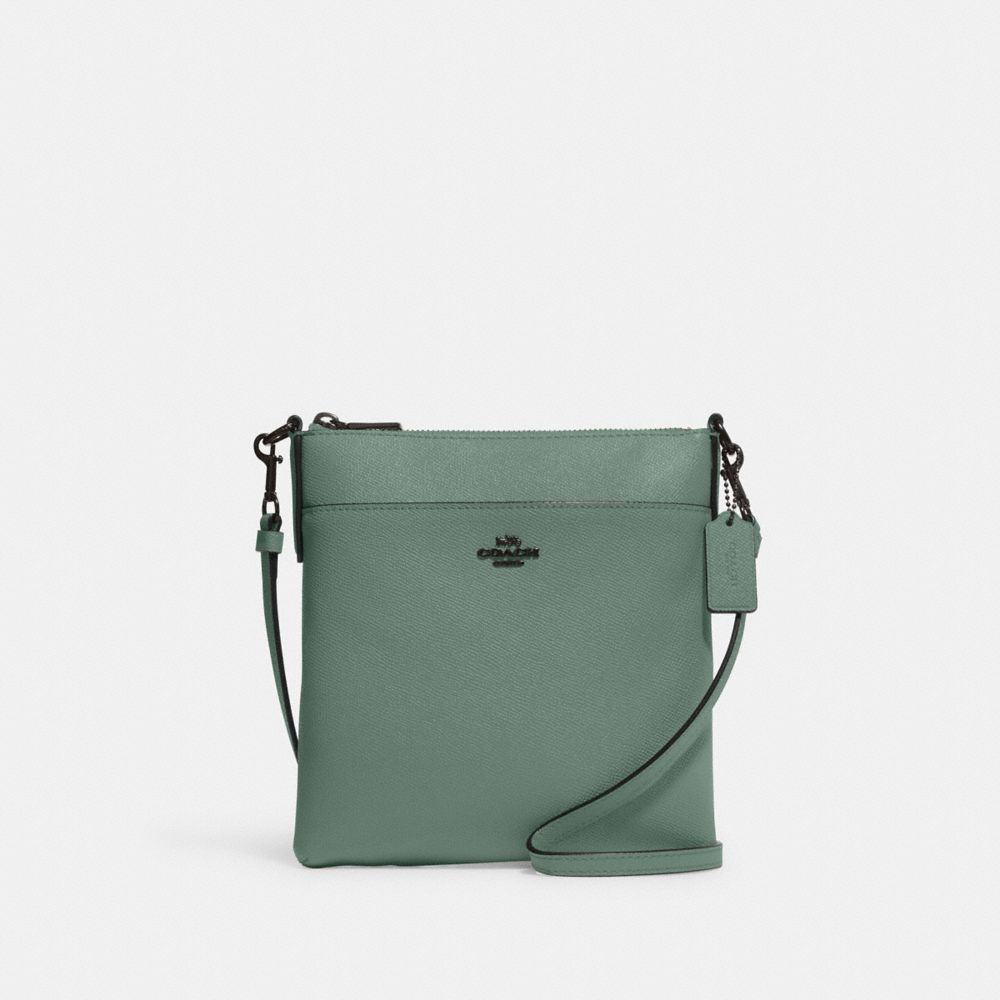 COACH®,KITT MESSENGER CROSSBODY,Small,Sage/Pewter,Front View