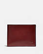 COACH®,SLIM BILLFOLD WALLET,Leather,RED CURRANT,Front View