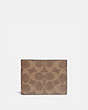COACH®,SLIM BILLFOLD WALLET IN SIGNATURE CANVAS,Signature Coated Canvas,KHAKI,Front View