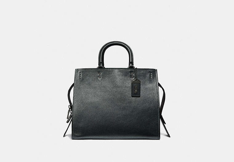 COACH®,ROGUE,Leather,Large,Pewter/Metallic Graphite,Front View