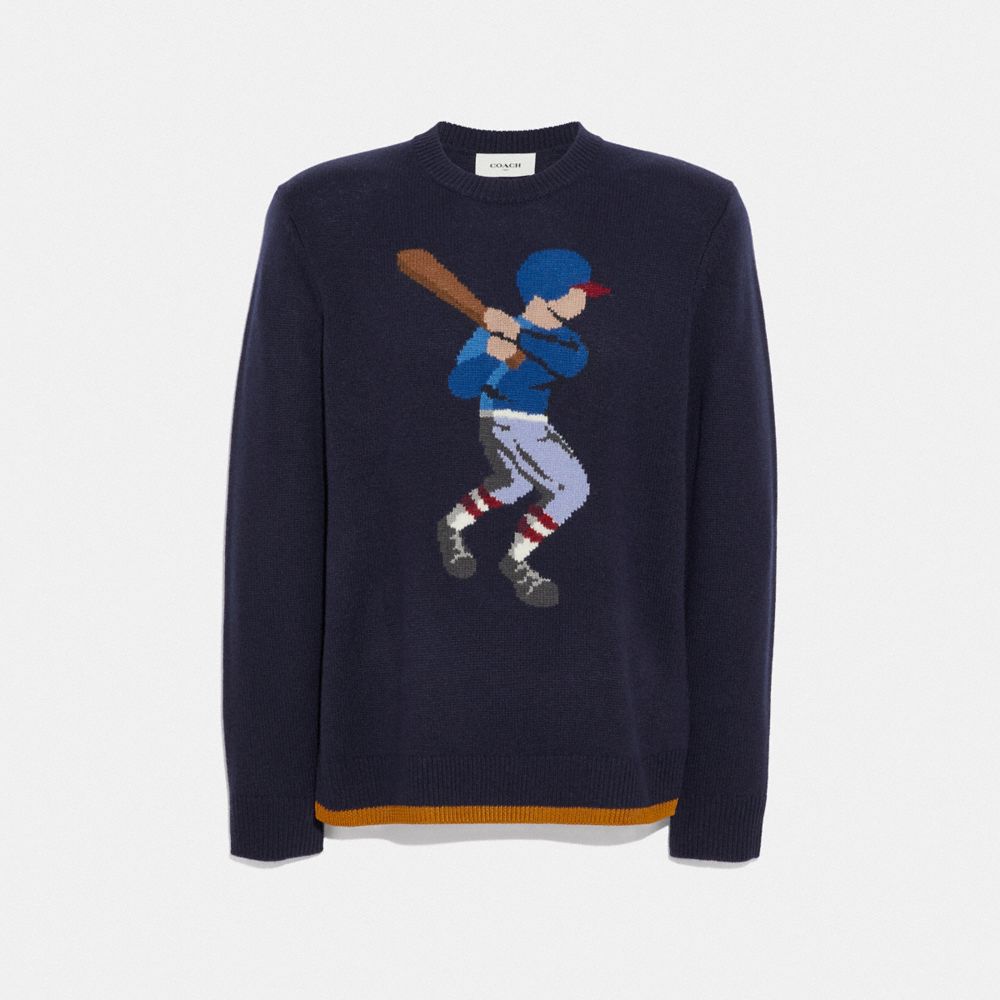 Baseball Intarsia Sweater