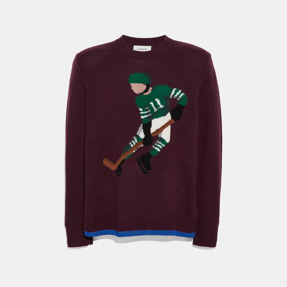 Hockey Intarsia Sweater