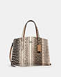 COACH®,CHARLIE CARRYALL IN OMBRE SNAKESKIN,Leather,Large,Gunmetal/NATURAL,Front View