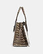 COACH®,CHARLIE CARRYALL IN OMBRE SNAKESKIN,Leather,Large,Gunmetal/NATURAL,Angle View