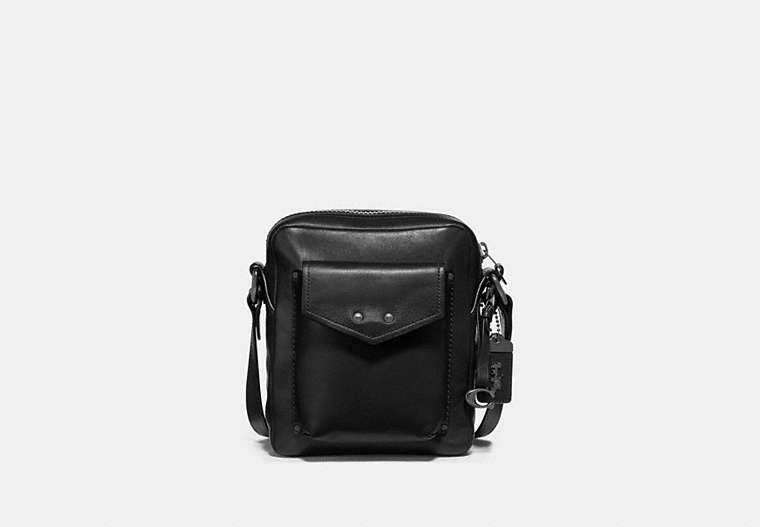 COACH®,JAXSON BAG 18,Leather,Medium,Black Copper/Black,Front View