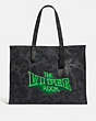 COACH®,VIPER ROOM TOTE 42 WITH CAMO PRINT,cotton,JI/Heather Grey Wild Beast,Front View