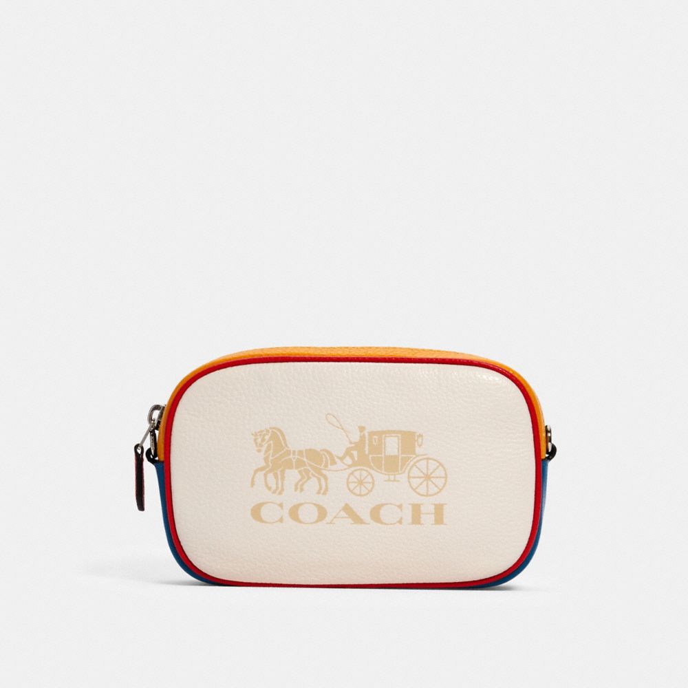 COACH®,ジェス コンバーチブル ベルト バッグ カラーブロック ウィズ ホース アンド キャリッジ,ミニバッグ&お財布ショルダー,ｼﾙﾊﾞｰ/ﾁｮｰｸ ﾏﾙﾁ