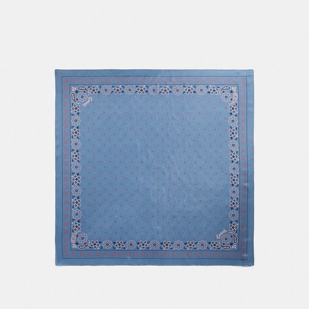 Foulard carré en soie à imprimé bandana