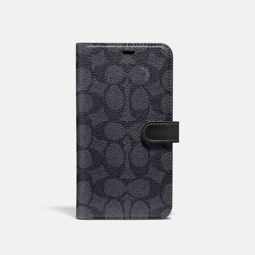 COACH® | Iphone 11 Pro Max Folio In Signature Canvas