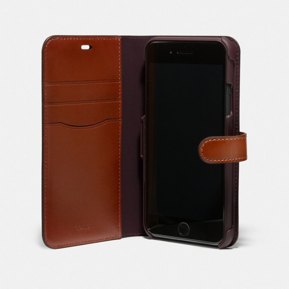 COACH®,Iphone 11 Pro Max Folio In Signature Canvas,,Inside View,Top View