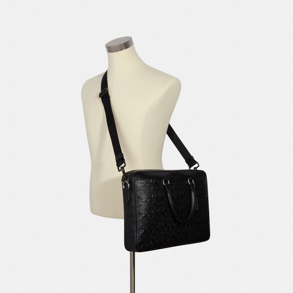 COACH®,Beckett Slim Brief In Signature Leather,,Alternate View
