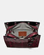 COACH®,ROGUE BAG IN SNAKESKIN,Python,Large,Pewter/Mirage Dark Red,Inside View,Top View