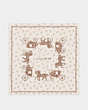 COACH®,HORSE AND CARRIAGE SILK SQUARE SCARF,Mixed Material,Chalk/Beechwood,Front View