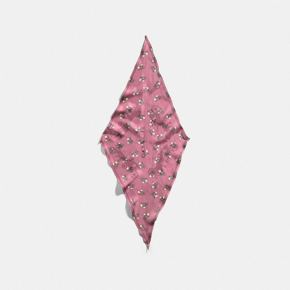 Foulard losange en soie cheval et calèche