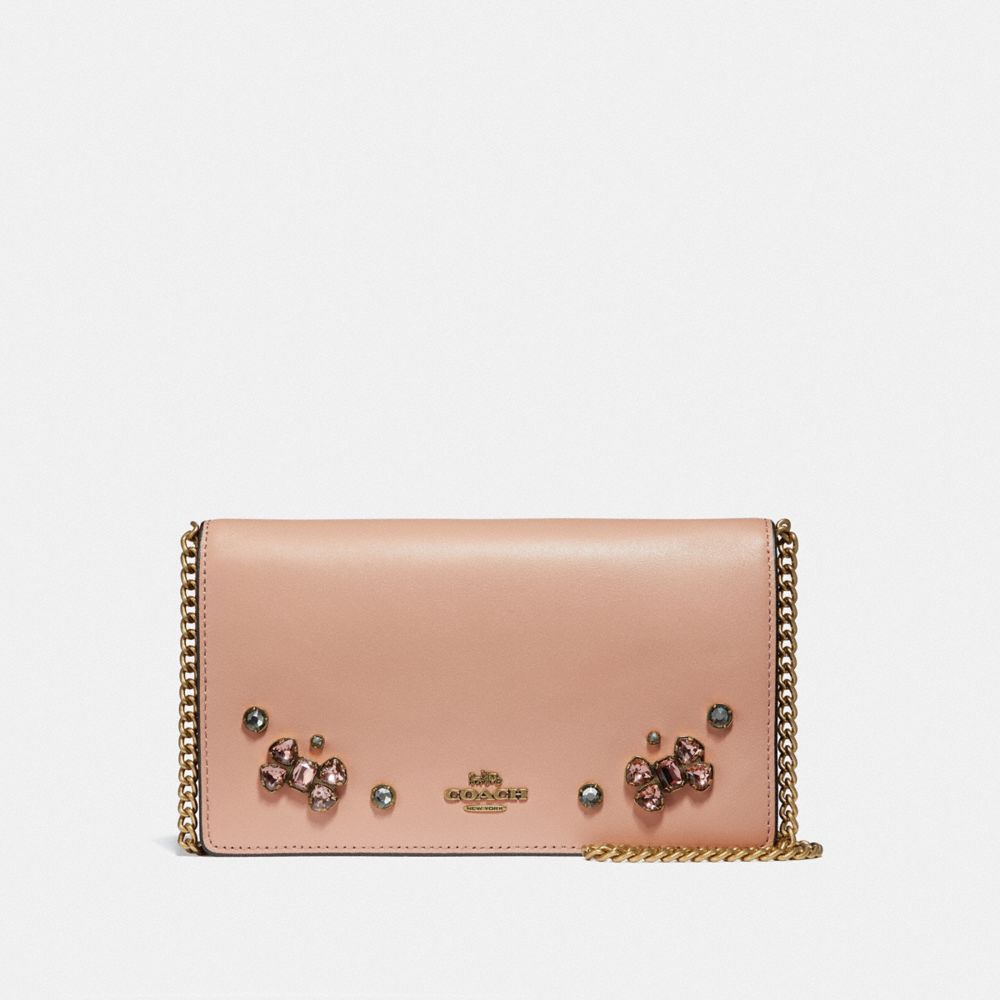 COACH Outlet Callie Foldover Chain Clutch With Crystal Applique