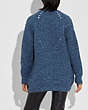 COACH®,OPEN KNIT CARDIGAN,Mixed Material,NAVY,Scale View