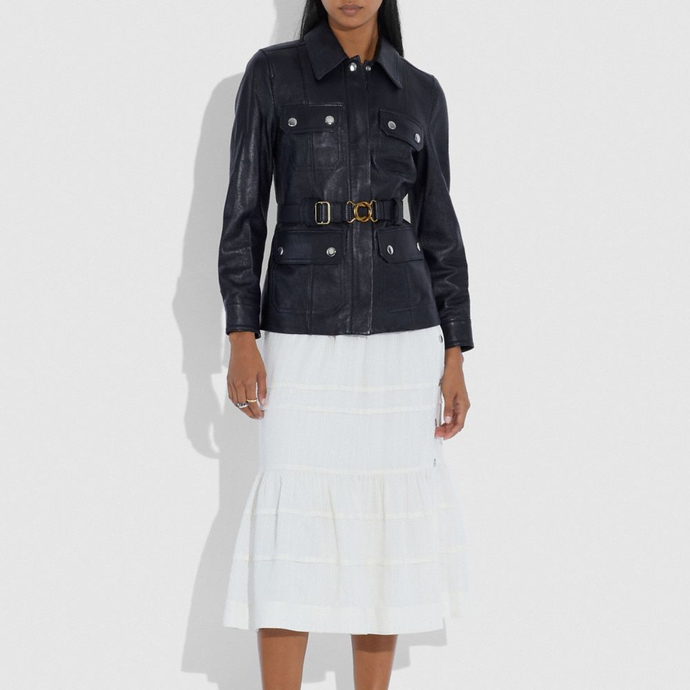 Leather Belted Heritage Jacket