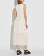 COACH®,SILK STRIPE LONG DRESS WITH SNAP POCKETS,cotton,Cream,Scale View