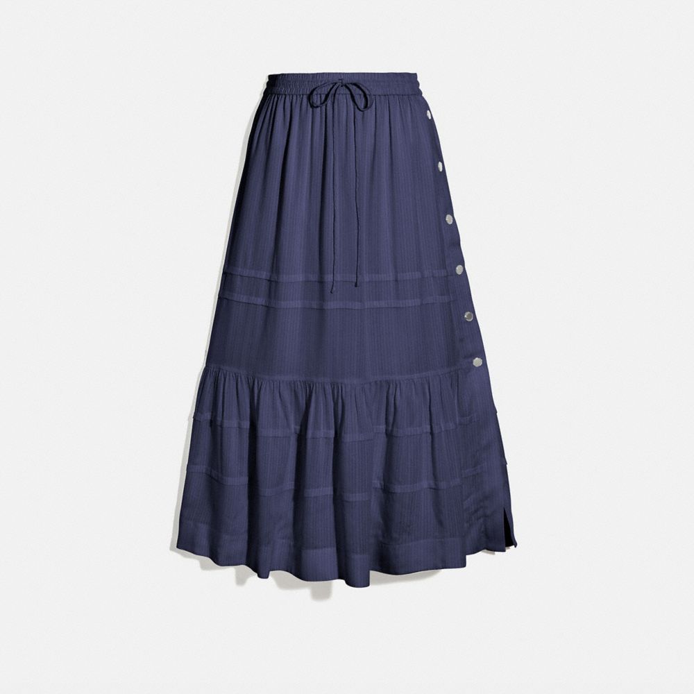 COACH®,Stripe Tiered Skirt,,Front View