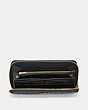 COACH®,CONTINENTAL WALLET IN SIGNATURE LEATHER,Leather,Gold/Black,Inside View,Top View