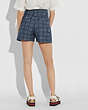 COACH®,SIGNATURE BELTED SHORTS,Denim,CHAMBRAY,Scale View