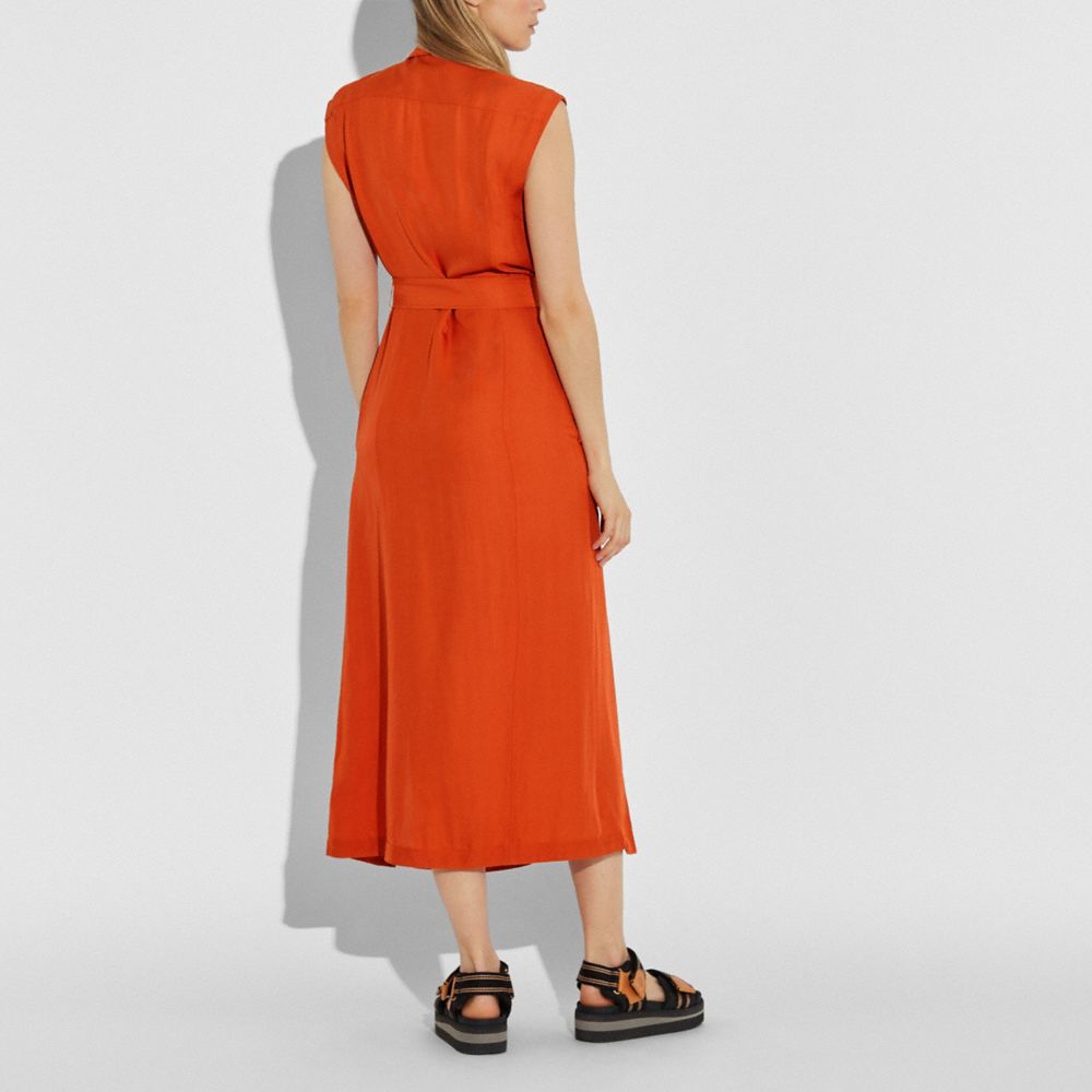 COACH®,Long Shirt Dress With Side Slit,,Scale View