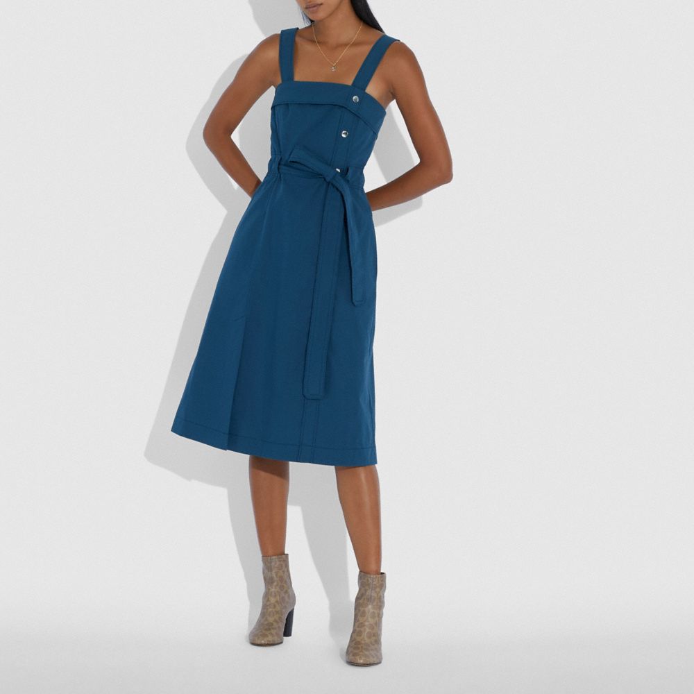 Tie Waist Midi Dress With Side Snaps