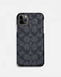 COACH®,IPHONE 11 PRO CASE IN SIGNATURE CANVAS,Coated Canvas,Charcoal,Front View