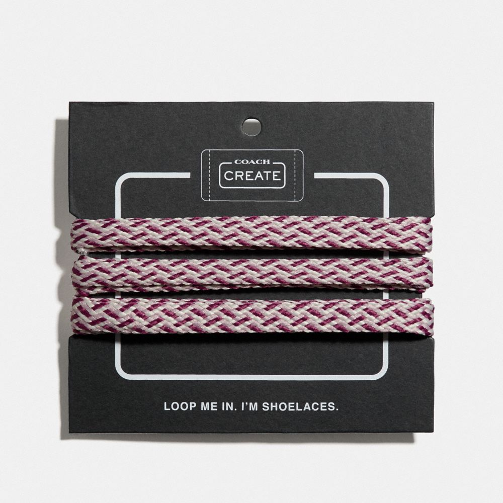 COACH®,Multi Woven Shoe Laces,,Front View