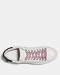 COACH®,MULTI WOVEN SHOE LACES,Knit,Dark Berry/Pink/Chalk,Angle View