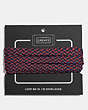 COACH®,MULTI WOVEN SHOE LACES,Knit,Black/1941 Red/Denim,Front View