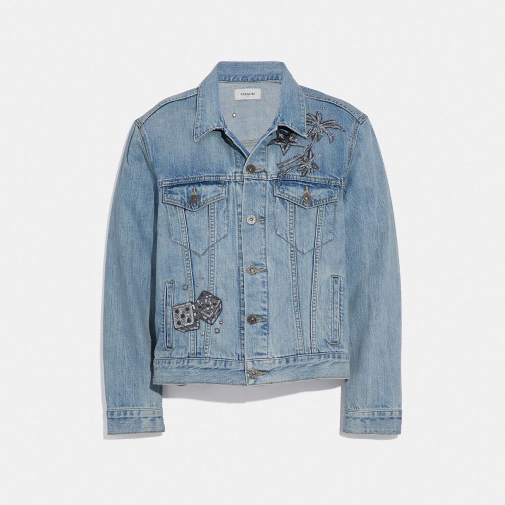 COACH COACH Embellished Denim Jacket