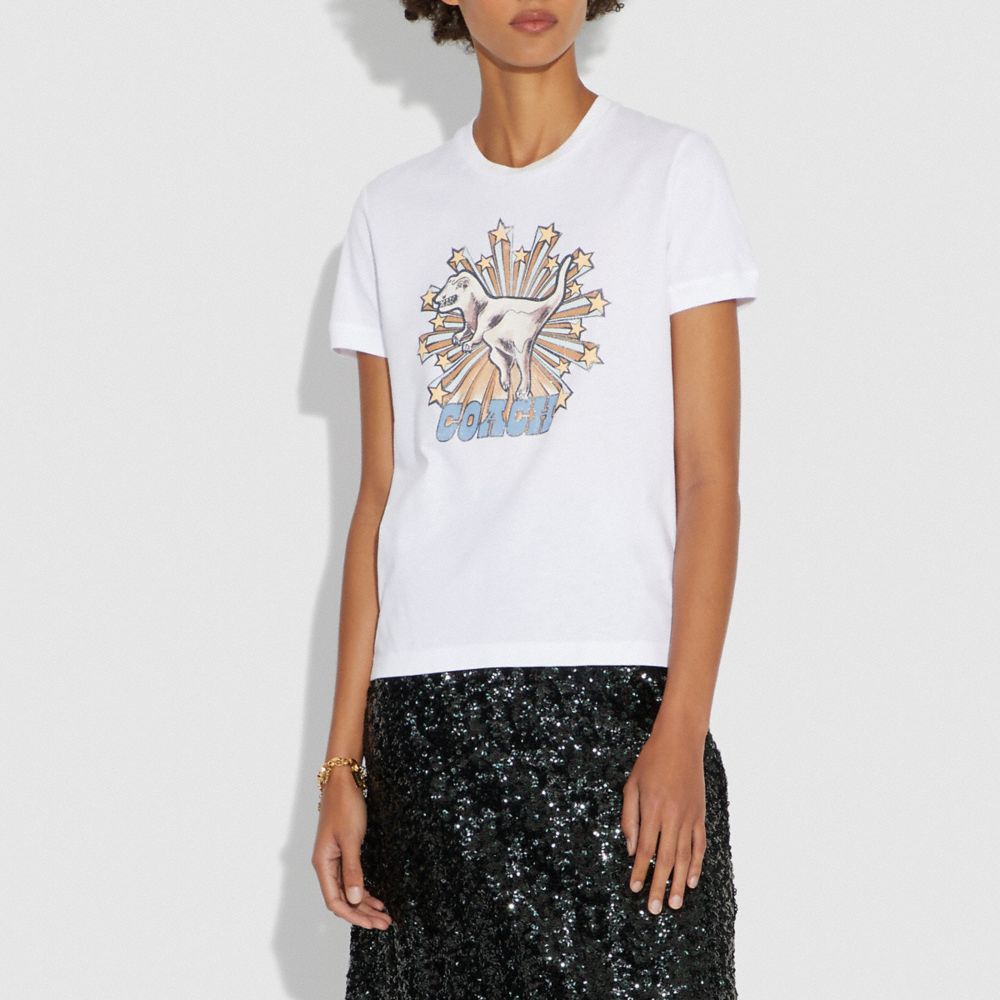 COACH®,Rexy Star T Shirt,,Scale View