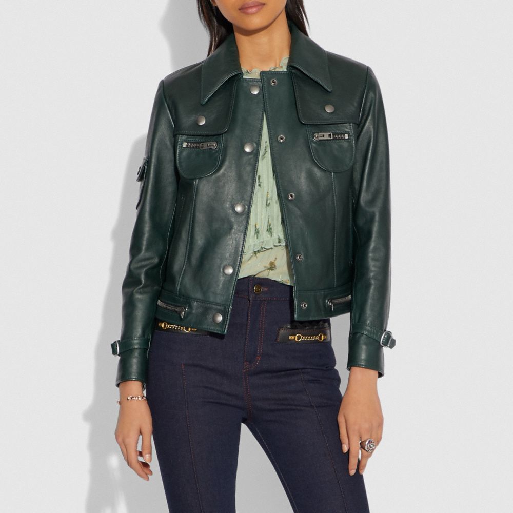 COACH®: Leather Jacket