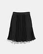 COACH®,PLEATED SKIRT,Silk,Black,Front View