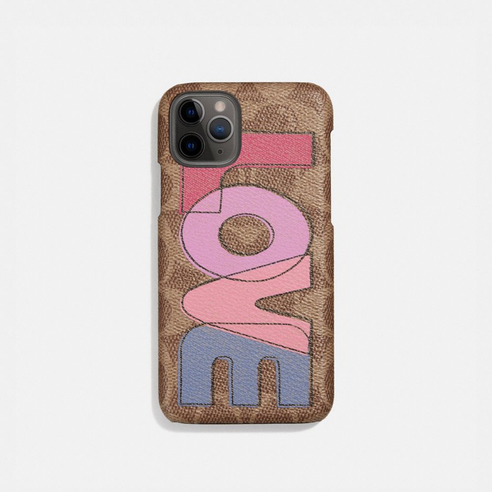Iphone 11 Pro Case In Signature Canvas With Love Print