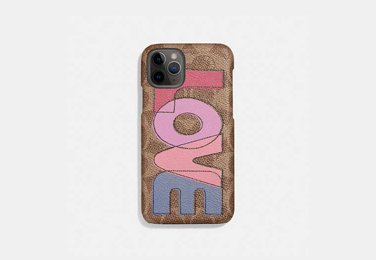 Iphone 11 Pro Case In Signature Canvas With Love Print